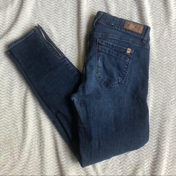 Devine Rights Of Denim Blue Skinny Jeans Zip Ankle Womens 30 Blue Stretch Fall - Picture 1 of 11